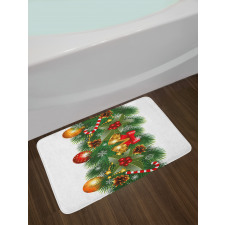 Noel Tree Ornaments Bath Mat