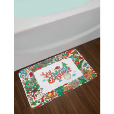 Santa Frame Bath Mat