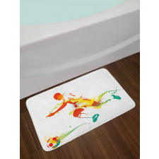 Soccer Player Athlete Bath Mat