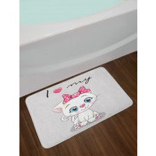 Cartoon Cat Pet Bath Mat