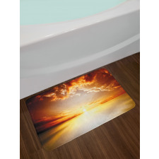 Tranquil Sunset Horizon Bath Mat