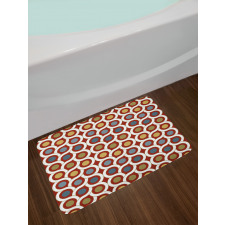 Circles Curvy Lines Bath Mat