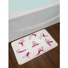 Pilates Exercise Health Bath Mat
