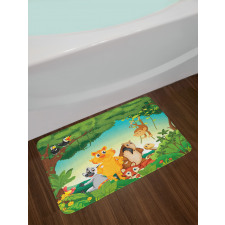 Forest Scene Jungle Habitat Bath Mat