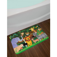 Exotic Jungle Cheerful Fun Bath Mat