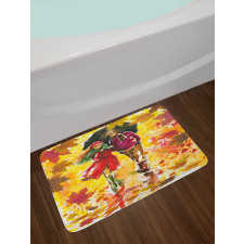 Couple at Autumn Alley Bath Mat