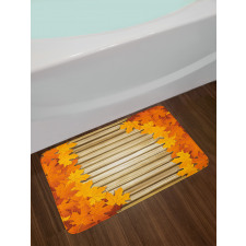 Fallen Leaves Rustic Style Bath Mat