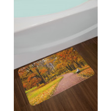 Idyllic Rural Park Woods Bath Mat