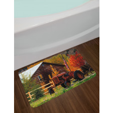 Rustic Cabin with Tractor Bath Mat