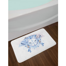 Fox Mask Kitsune Bath Mat