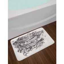 Warrior Samurai Art Bath Mat