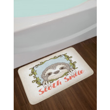 Animal Floral Frame Bath Mat