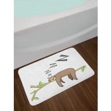 Arboreal Mammal Sleeping Bath Mat