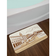 Venetian Landscape Art Bath Mat