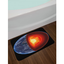 Hot Burning Earth Core Bath Mat