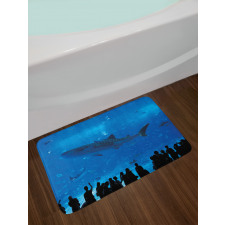 Aquarium Park and People Bath Mat