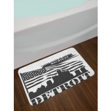 USA Flag Grunge City Bath Mat