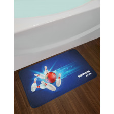 Strike Red Ball Pins Bath Mat