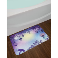 Street Night Bath Mat