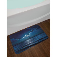 Dramatic Sky Moon Ocean Bath Mat