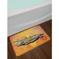 Retro Seaplane Bath Mat