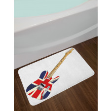 Electric Guitar Flag Bath Mat