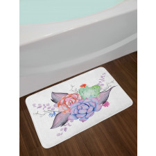 Romantic Summer Blossoms Bath Mat