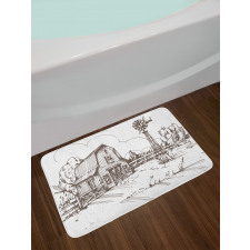 Rustic Farmhouse Barn Bath Mat