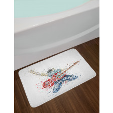 Guitarist Dots Bath Mat