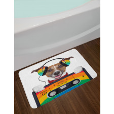 Dog Headphones Bath Mat