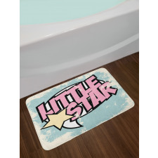 Grunge Retro Star Bath Mat