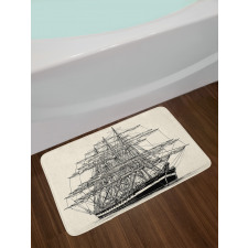 Sail Boat Vintage Bath Mat