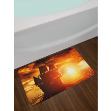 Ship Sunset Bath Mat