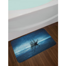 Night Sky Ocean Bath Mat