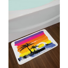 Tropical Beach Bath Mat