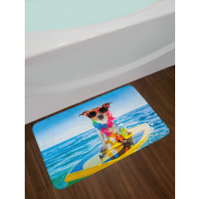 Dog in the Ocean Bath Mat