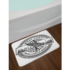 Vintage USA Stamp Bath Mat