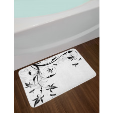 Damask Curl Leaves Bath Mat