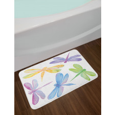 Watercolor Winged Bug Bath Mat