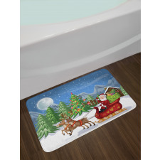 Snowdrift Reindeers Bath Mat