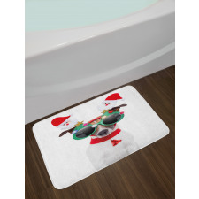 Funny Dog Sunglasses Bath Mat