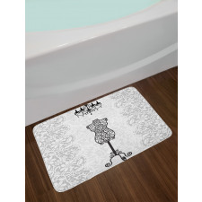 Monochrome Design Swirl Bath Mat