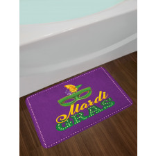 Green Mask Feathers Bath Mat