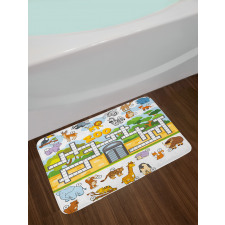 Zoo Theme Bath Mat