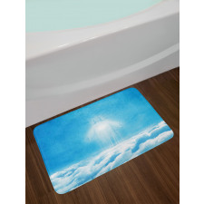 Above the Clouds Ancient Scene Bath Mat