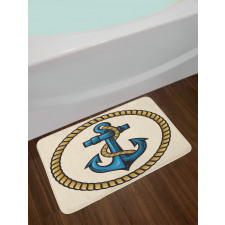 Sailor Emblem with Rope Bath Mat