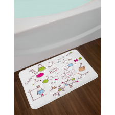 Doodle Style Atom Bath Mat