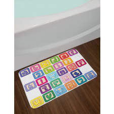 Lower Case Blocks Bath Mat