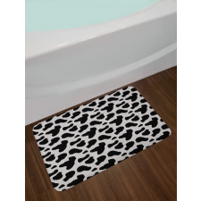 Cow Hide Black Spots Bath Mat