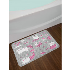 Mermaid Cat Bath Mat